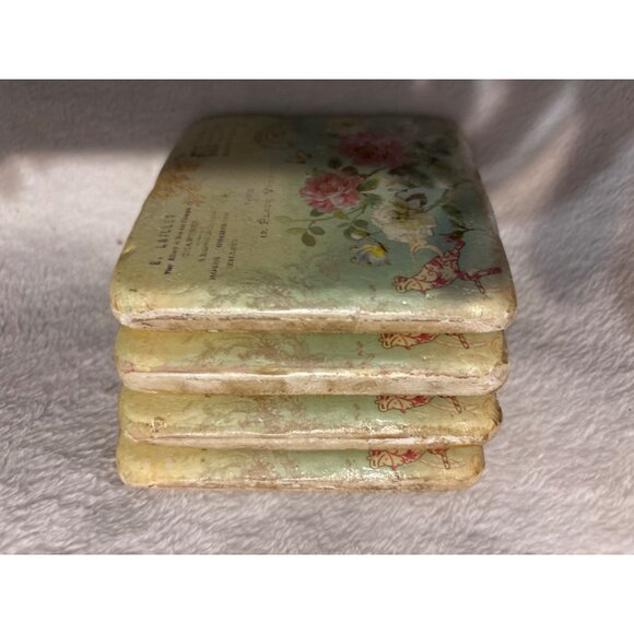 Vintage-Inspired Floral Cork-Backed Coasters Set Of 4 By Hobby Lobby - Picture 11 of 13